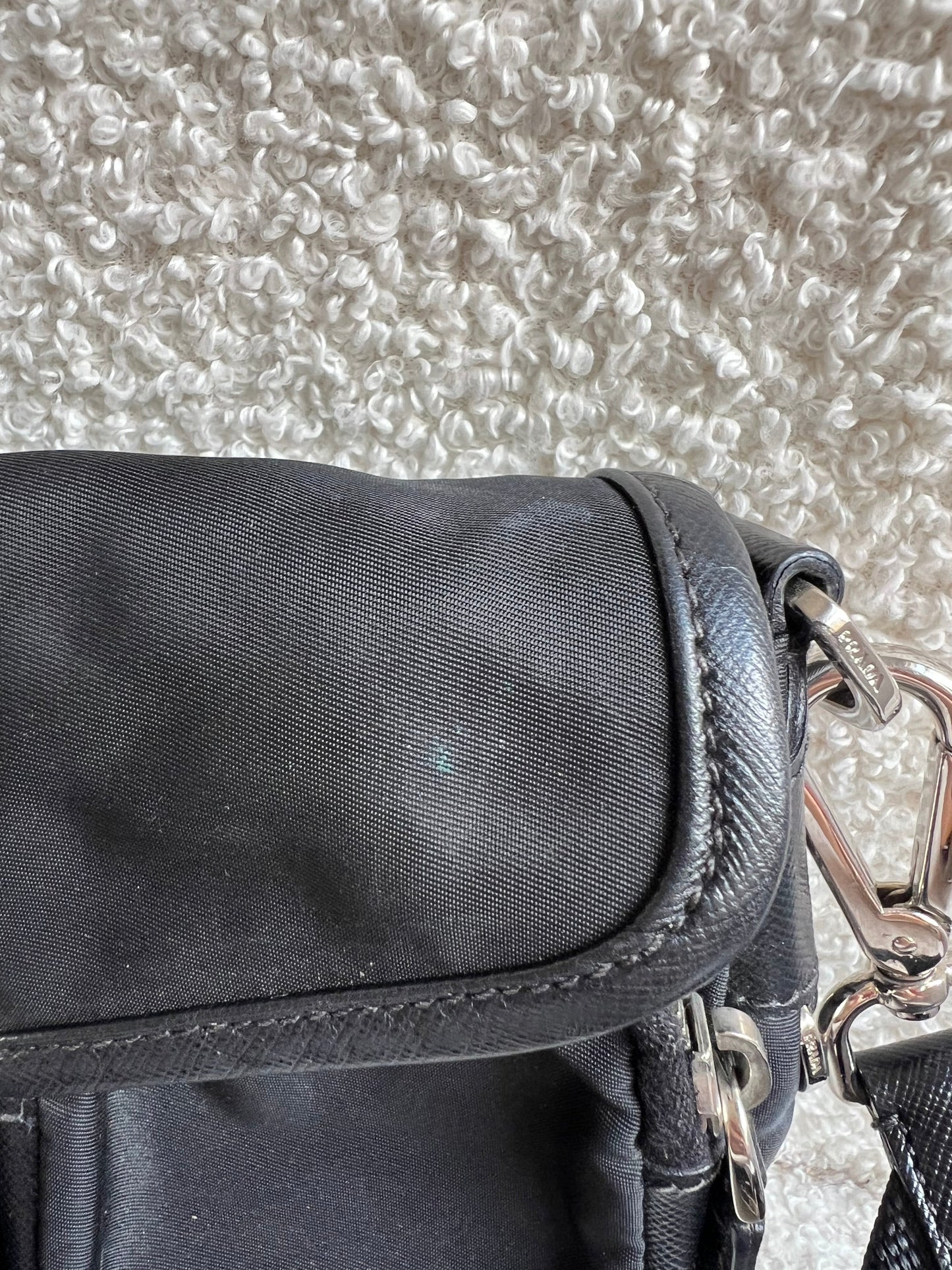 Prada Vintage Nylon Buckle Shoulder Bag