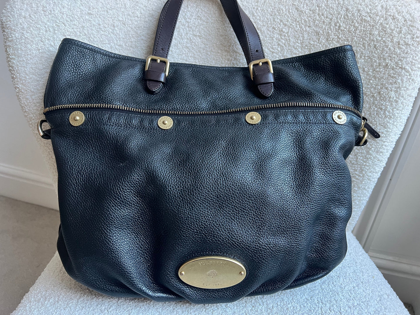 Mulberry Black Mitzy Tote