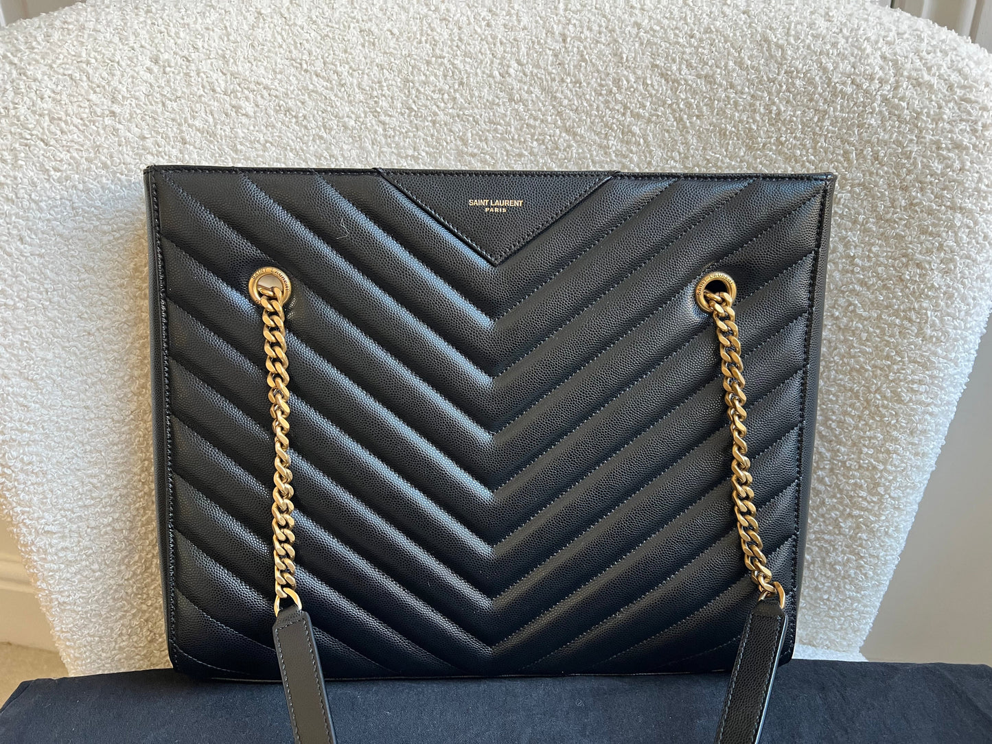 Yves Saint Laurent (YSL) Black Tribeca Shopper Tote