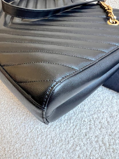 Yves Saint Laurent (YSL) Black Tribeca Shopper Tote