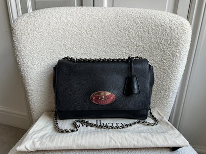 Mulberry Black Medium Lily with Silver Hardware (RRP £1095)