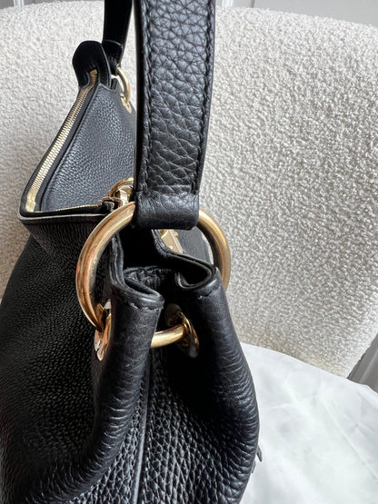 Gucci Soho Large Hobo in Black Pebbled Calfskin
