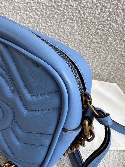 Gucci GG Blue Marmont Mini Shoulder Bag (RRP £1,360)