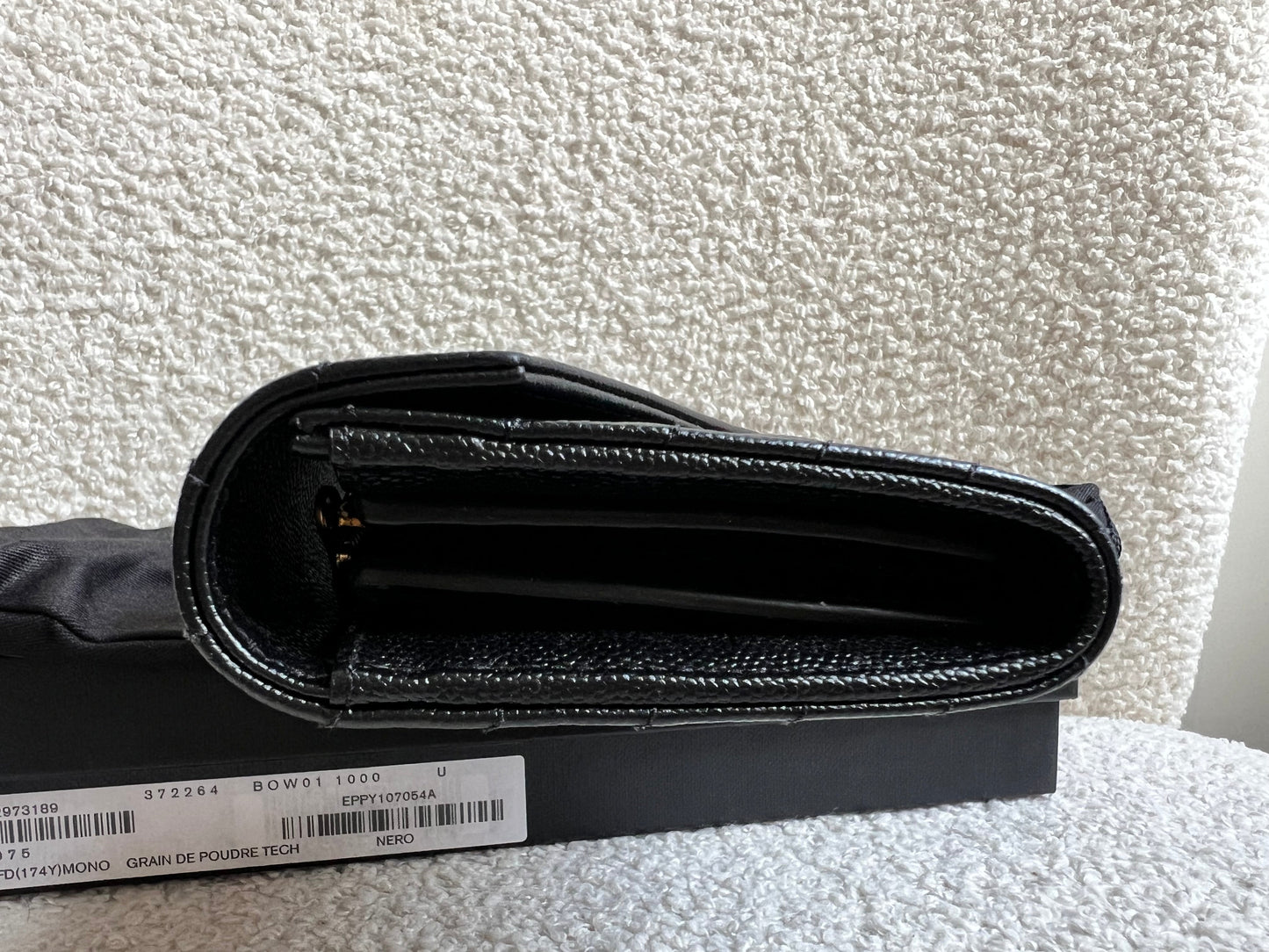 Yves Saint Laurent Black Large Cassandre Flap Wallet (RRP £665)