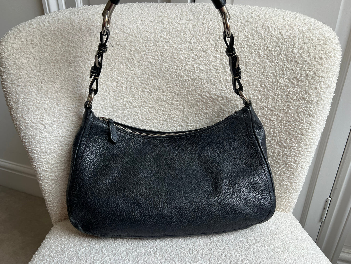 Prada Belted Zip Shoulder Bag Vitello Daino