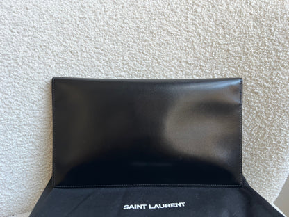 Yves Saint Laurent (YSL) Black Uptown Pouch Clutch (RRP £580)