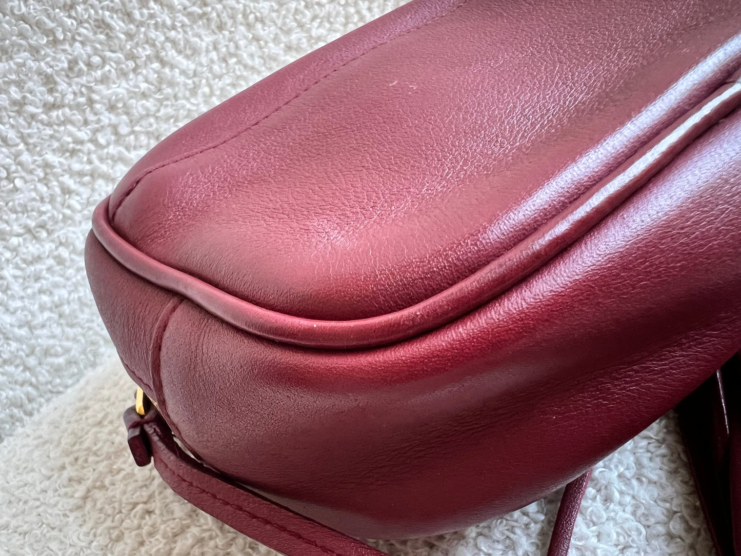 Yves Saint Laurent (YSL) Burgundy Blogger Camera Bag