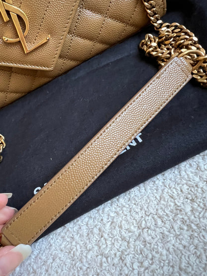 Yves Saint Laurent (YSL) Beige Small Envelope Bag (RRP £1,940)