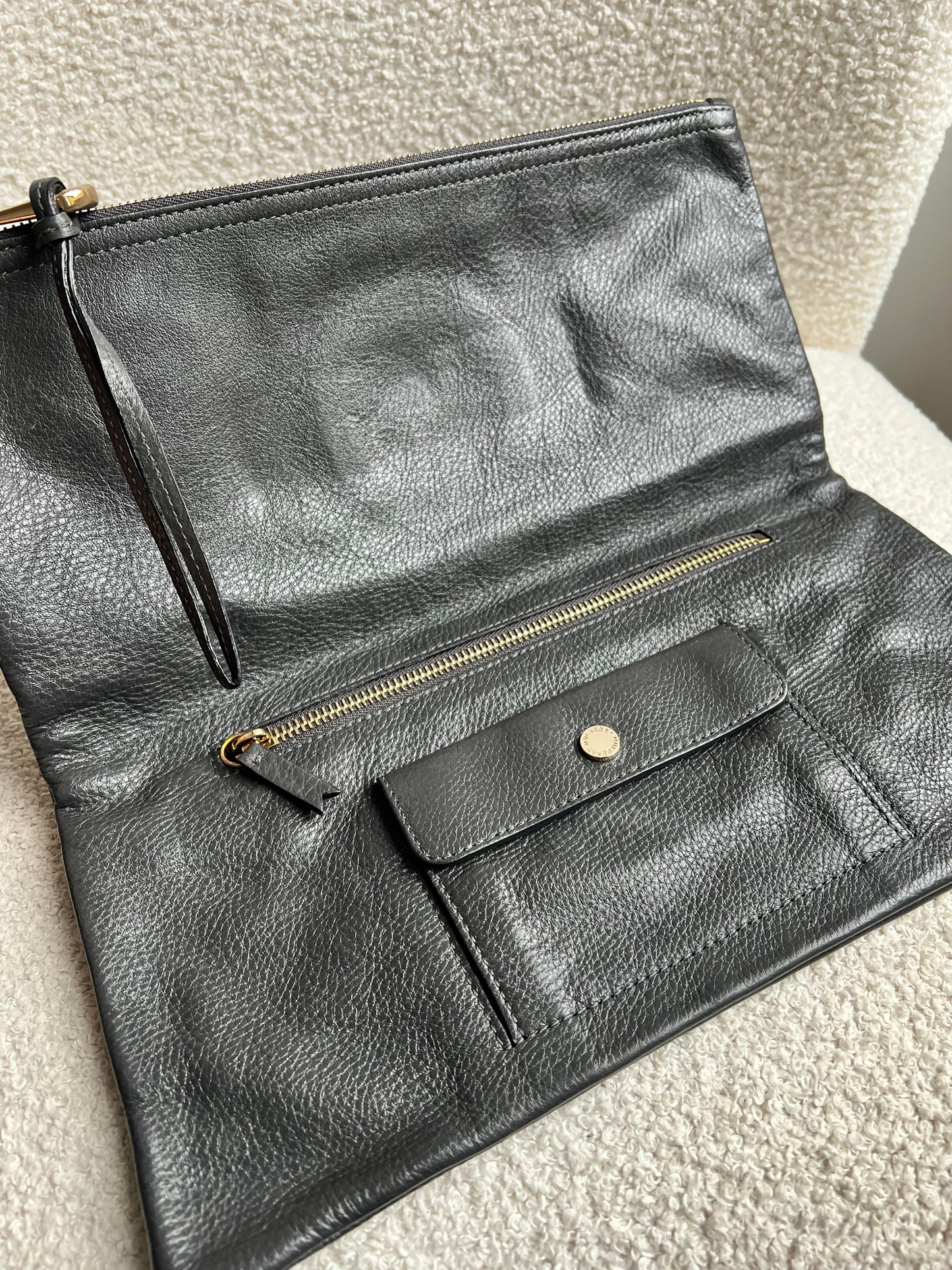 Mulberry Dark Grey Daria Clutch (RRP £550)