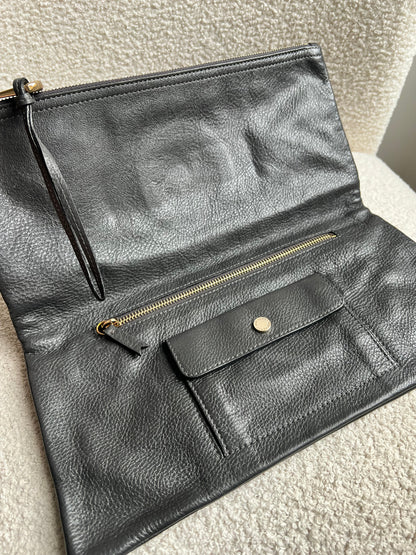 Mulberry Dark Grey Daria Clutch (RRP £550)