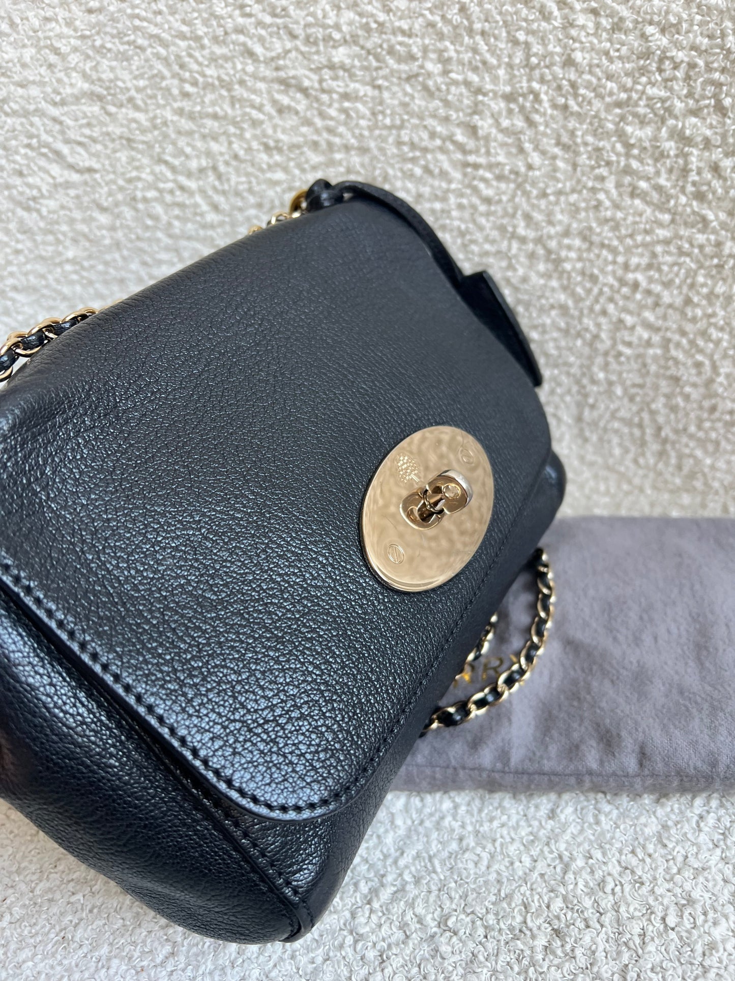 Mulberry Black Regular Lily with Gold Hardware (RRP £995)