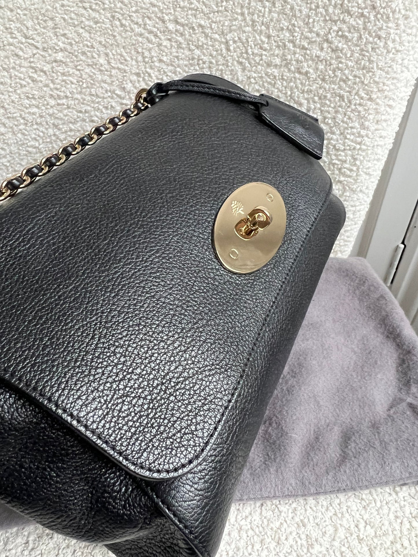 Mulberry Black Medium Lily with Gold Hardware (RRP £1195)