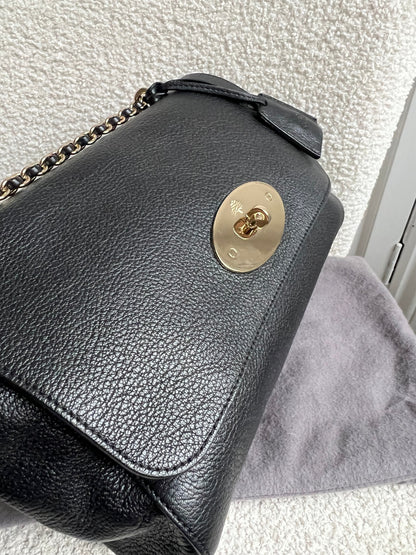 Mulberry Black Medium Lily with Gold Hardware (RRP £1195)