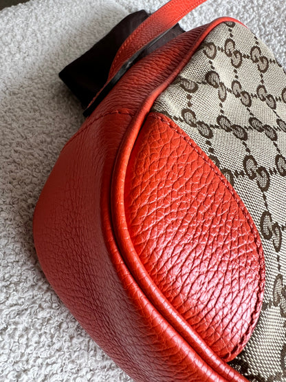 Gucci Bree GG Canvas Orange Small Messenger Bag