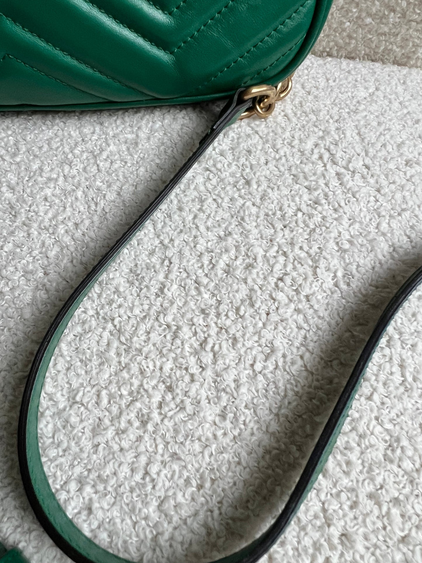 Gucci GG Green Marmont Small Shoulder Bag (RRP £1440)