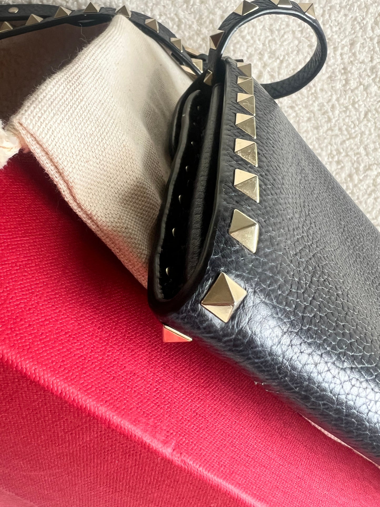 Valentino Garavani Navy Blue Rockstud Crossbody