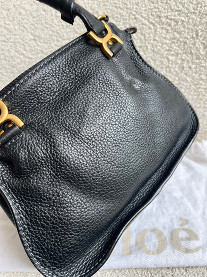 Chloe Black Mini Marcie Double Carry Bag