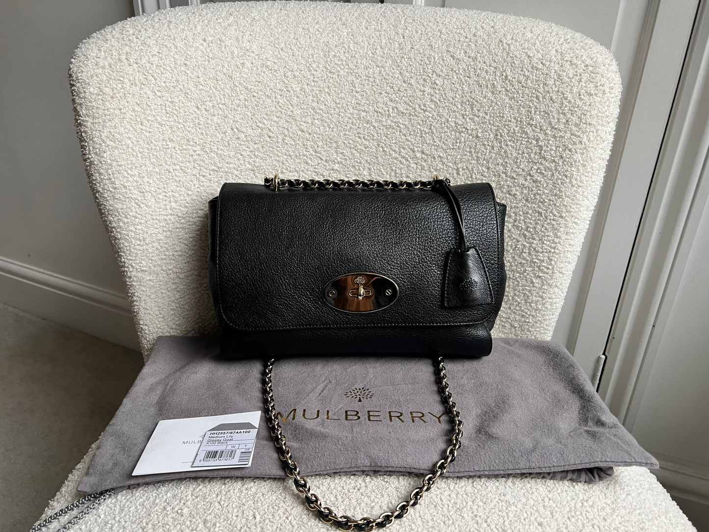 Mulberry Black Medium Lily with Gold Hardware (RRP £1195)