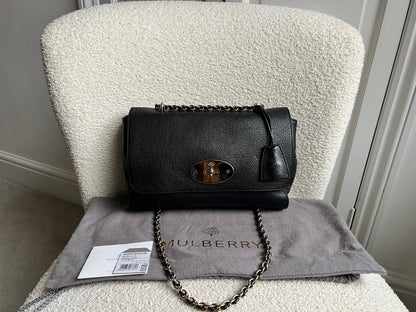 Mulberry Black Medium Lily with Gold Hardware (RRP £1195)