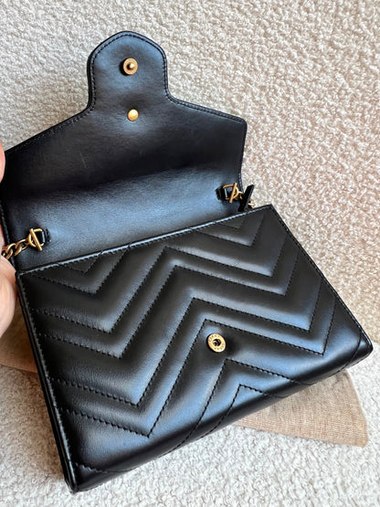 Gucci Black GG Marmont Matelasse Mini Bag (RRP £1440)