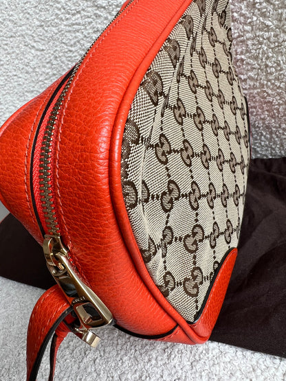Gucci Bree GG Canvas Orange Small Messenger Bag