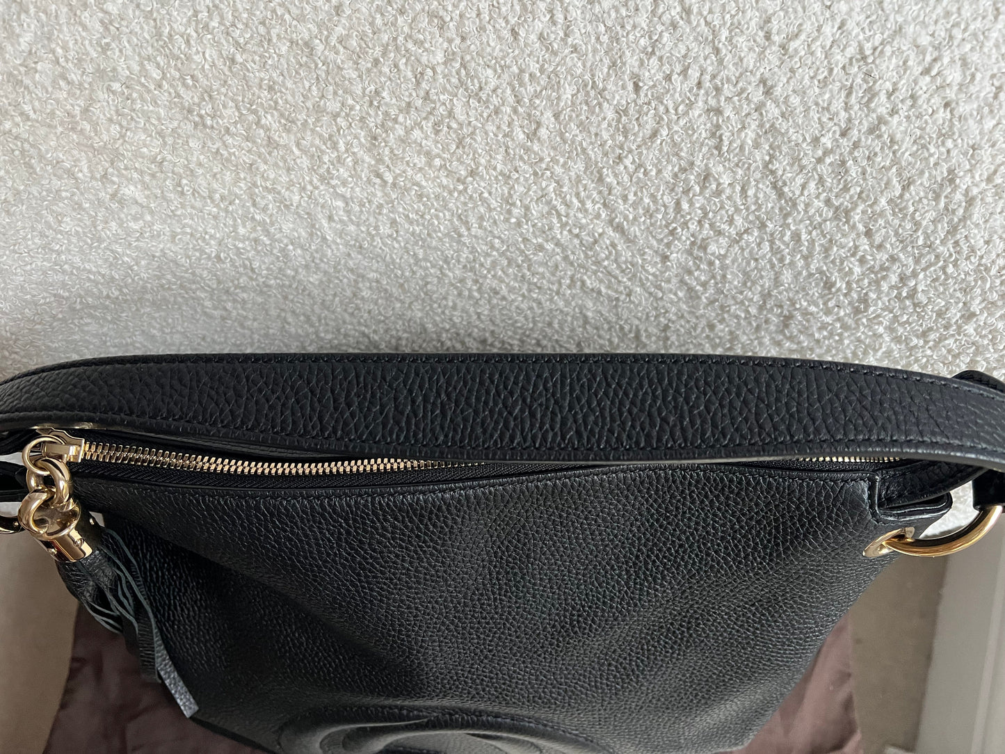 Gucci Soho Large Hobo in Black Pebbled Calfskin