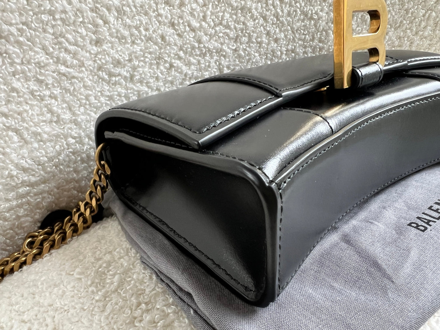 Balenciaga Black Hourglass Wallet on Chain (RRP £1190)