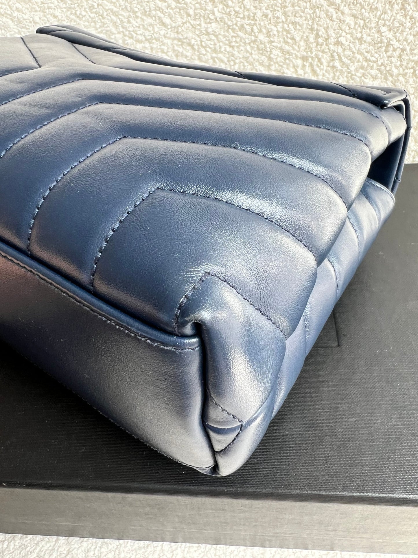 Yves Saint Laurent (YSL) Navy Blue Small LouLou (RRP £1,900)