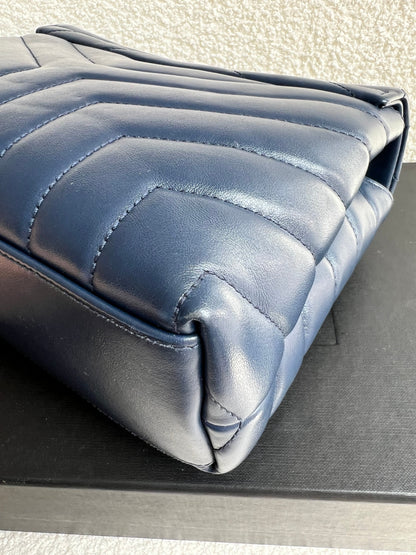Yves Saint Laurent (YSL) Navy Blue Small LouLou (RRP £1,900)