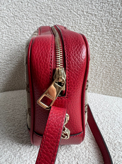 Gucci Bree GG Canvas Red Small Messenger Bag