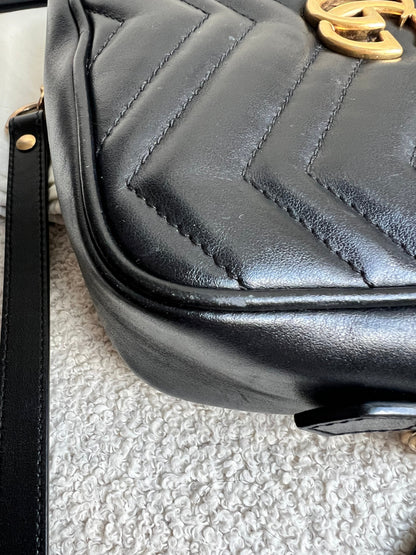 Gucci GG Black Marmont Mini Shoulder Bag (RRP £1,360)