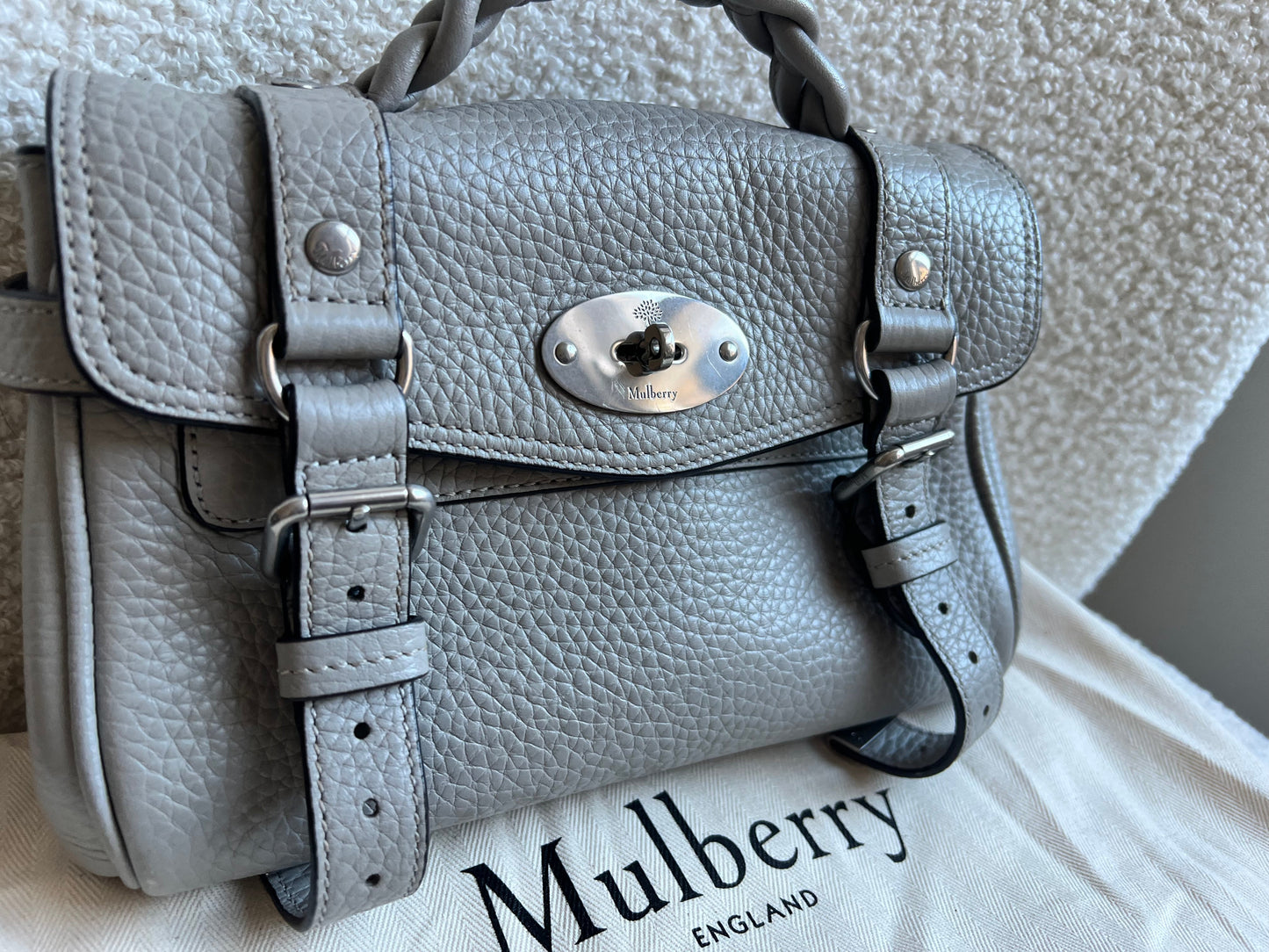 Mulberry Pale Grey Mini Alexa (RRP £1095)