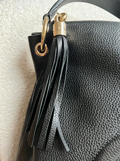 Gucci Soho Large Hobo in Black Pebbled Calfskin