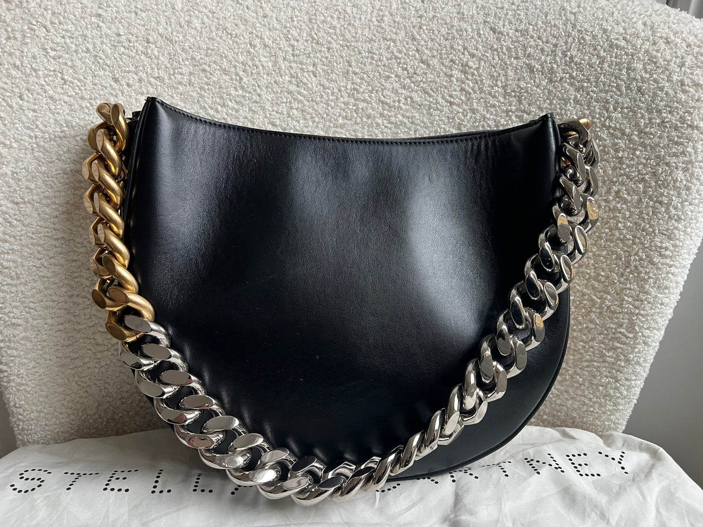 Stella McCartney Frayme Black Faux Leather Bag (RRP £1490)