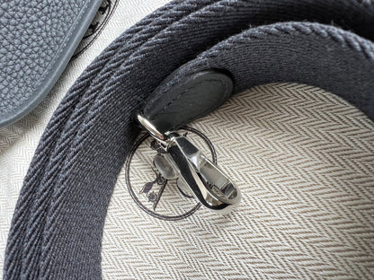Hermes Evelyne TPM in Grey Clemence Leather with Palladium Hardware