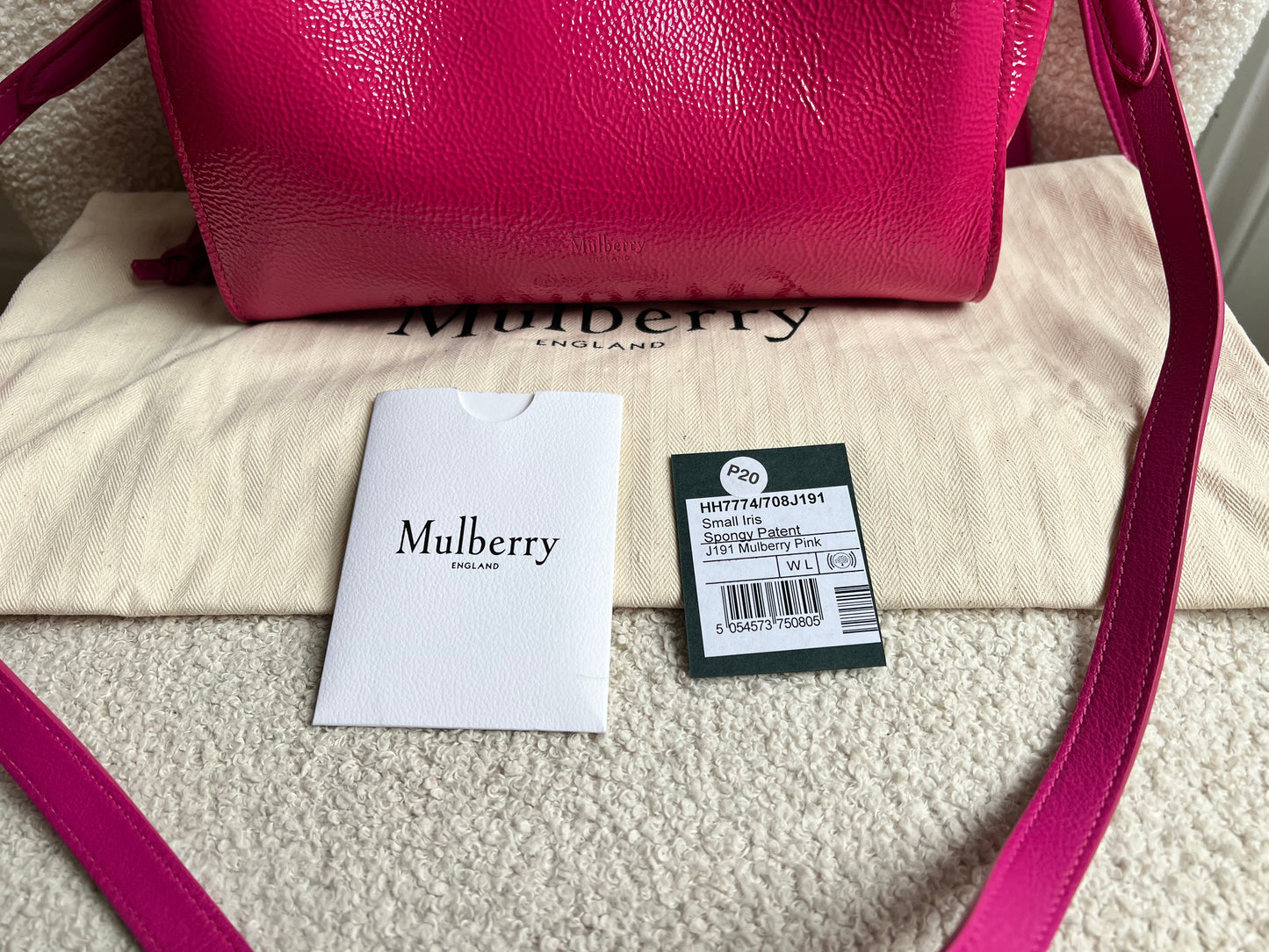 Mulberry Small Spongy Patent Pink Iris