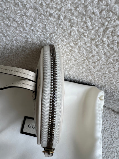 Gucci White GG Marmont Coin Pouch on Strap (RRP £395)