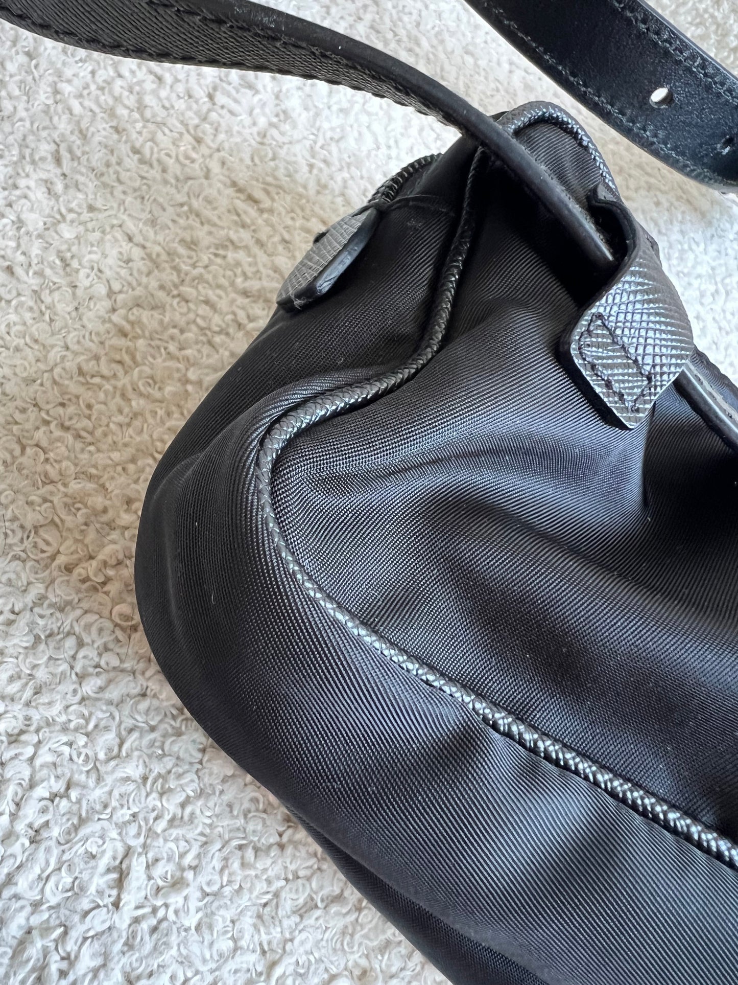 Prada Black Nylon Mini Belt Bag