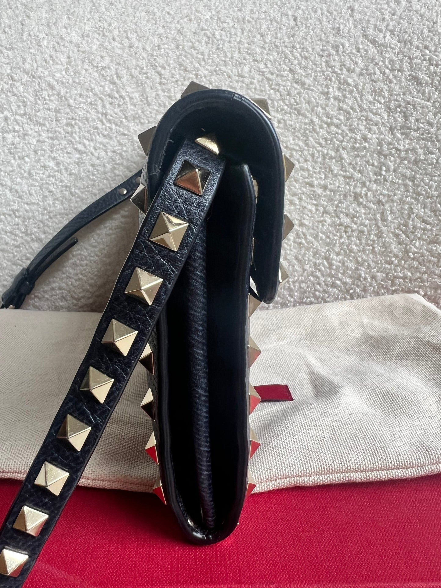 Valentino Garavani Navy Blue Rockstud Crossbody
