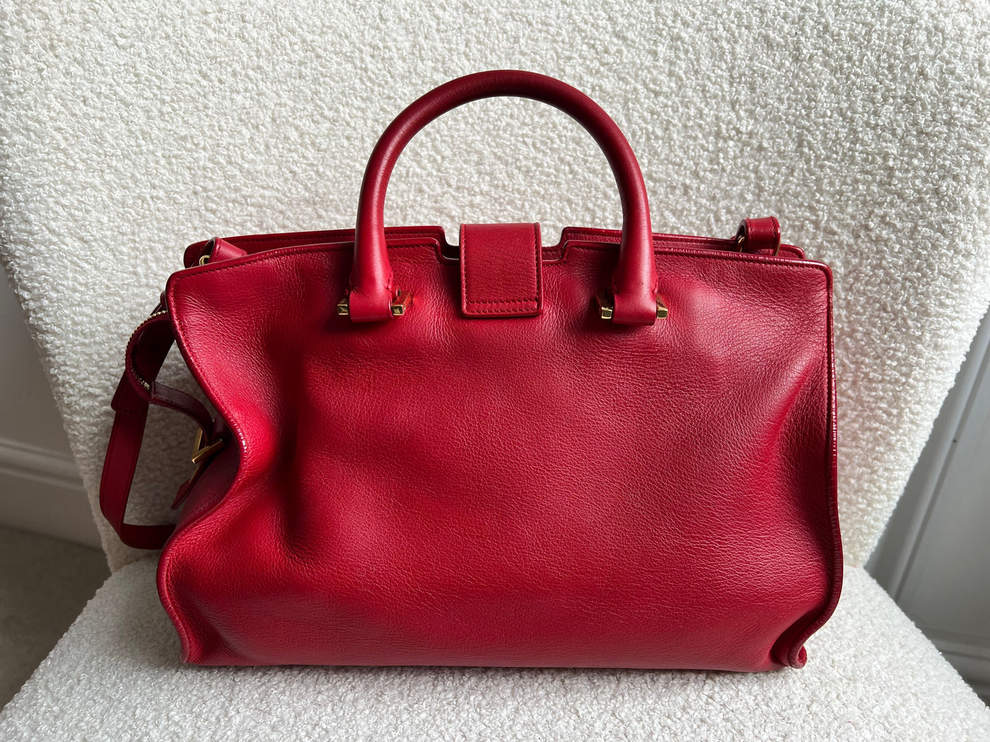 Yves Saint Laurent (YSL) Red Small Cabas Chyc Bag (RRP £1,350)