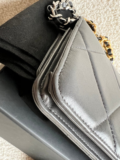 Chanel Grey 19 Wallet on Chain
