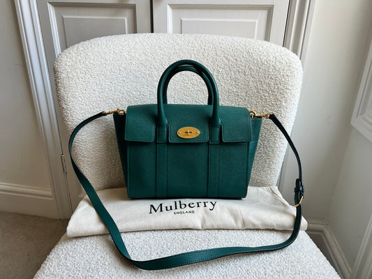 Mulberry Ocean Green Small Bayswater Satchel (RRP £995)