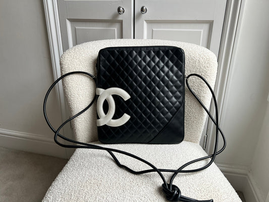 Chanel Black and White Cambon Line Large Crossbody