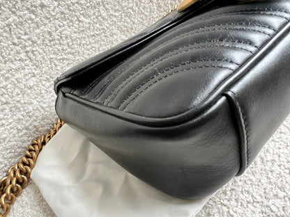 Gucci GG Black Marmont Small Shoulder Bag (RRP £2070)