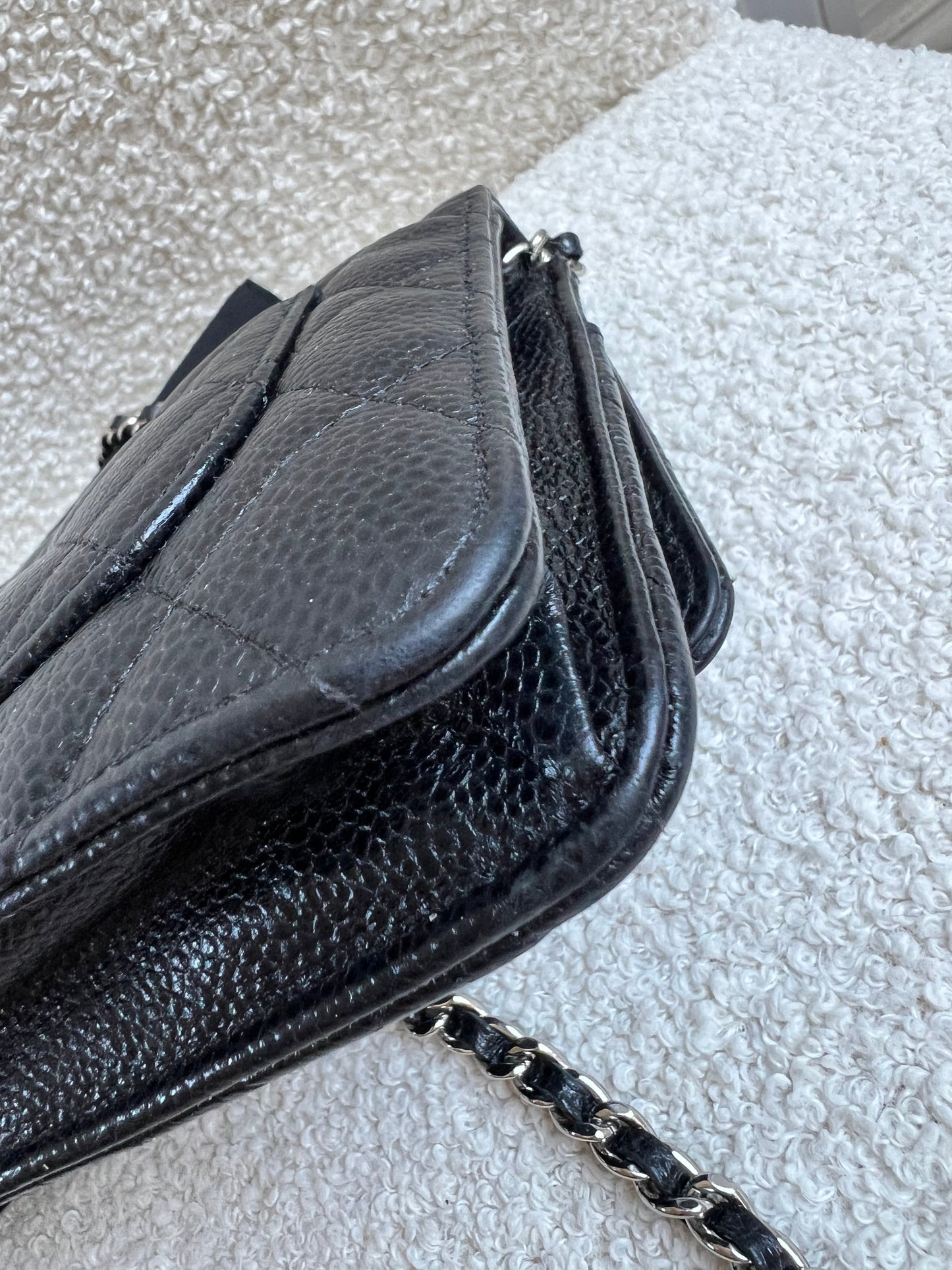 Chanel Wallet on Chain in Black Caviar Silver Hardware (RRP £2,930)
