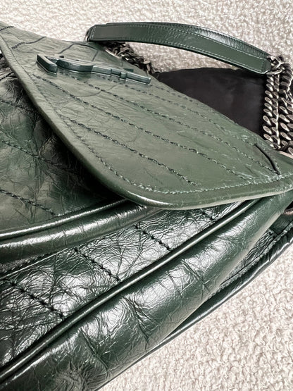 Yves Saint Laurent (YSL) Green Medium Niki Chain Bag (RRP £2430)