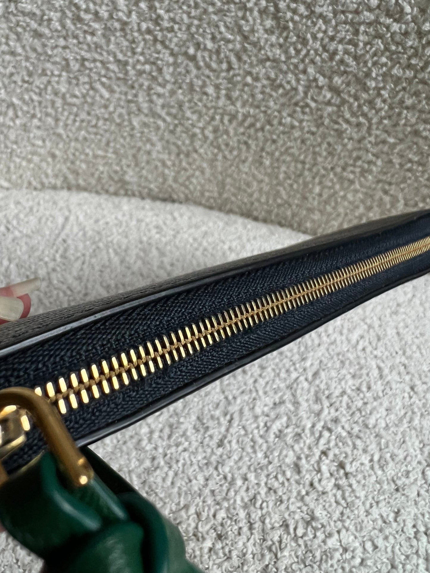 Mulberry Medium Part Around Zip Wallet in Navy and Emerald Printed Goat