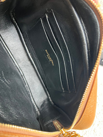 Yves Saint Laurent (YSL) Tan Mini Lou Camera Bag (RRP £1285)