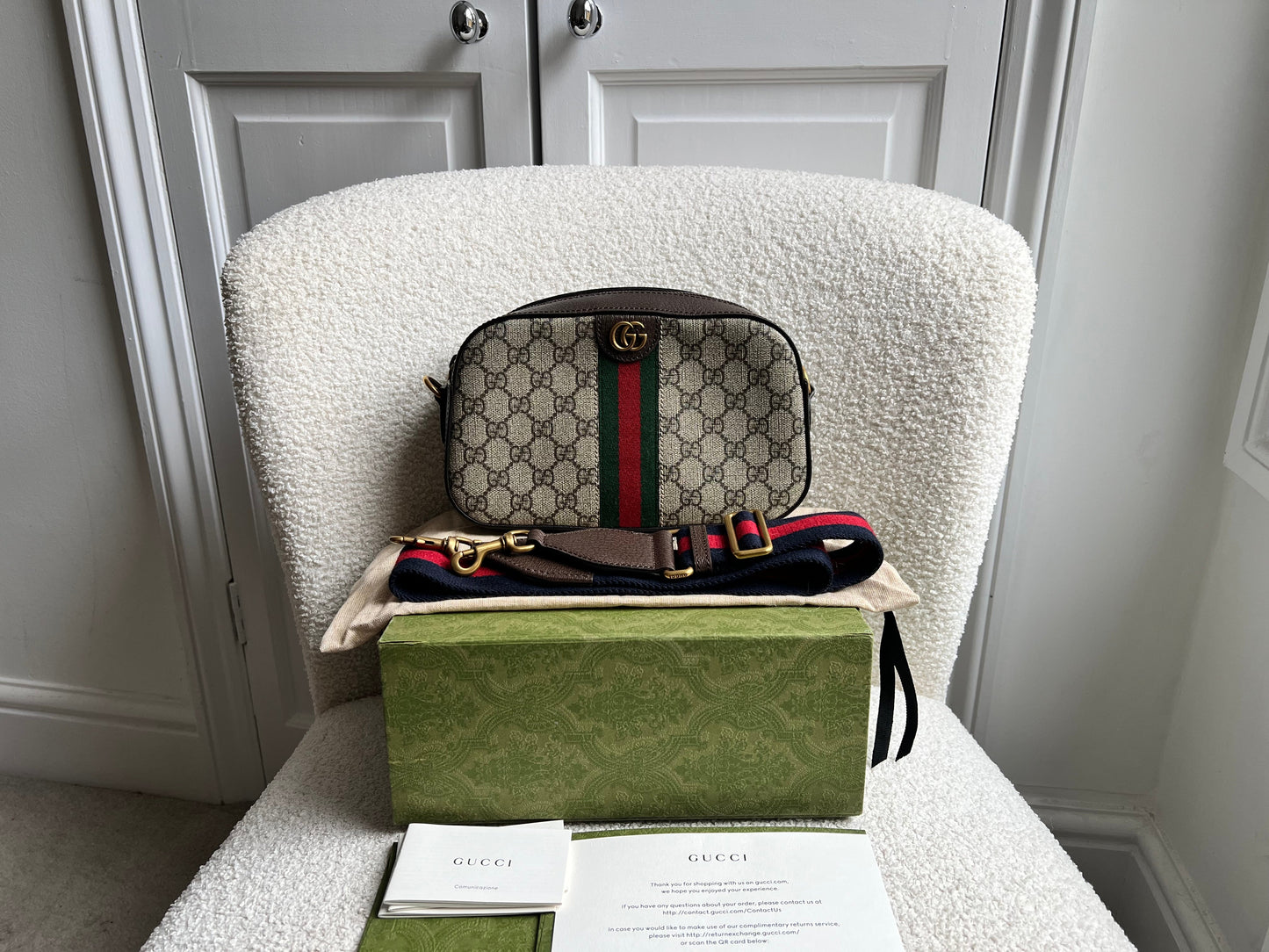 Gucci Ophidia Supreme Small Crossbody Bag (RRP £1220)