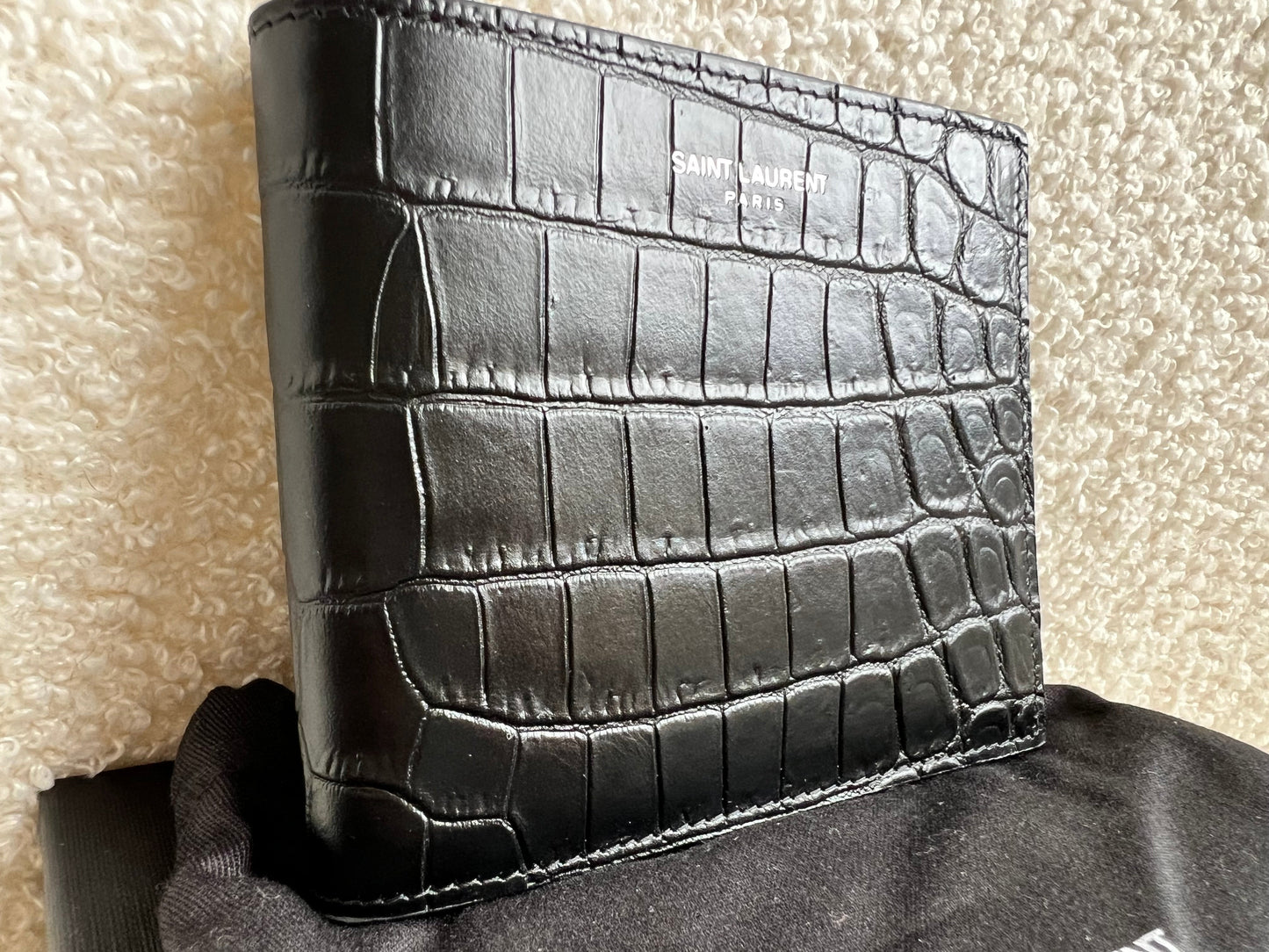 Yves Saint Laurent Black Croc Wallet (RRP £415)